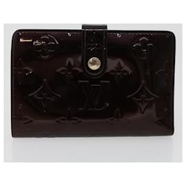 Louis Vuitton-LOUIS VUITTON Monogram Vernis Wallet 2Set Beige Violet LV Auth bs6716-Beige,Purple