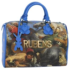 Louis Vuitton-Colección LOUIS VUITTON Masters RUBENS Speedy 30 Bolso de mano M43305 LV Auth 47435EN-Azul