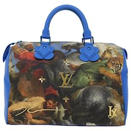 Louis Vuitton-Colección LOUIS VUITTON Masters RUBENS Speedy 30 Bolso de mano M43305 LV Auth 47435EN-Azul