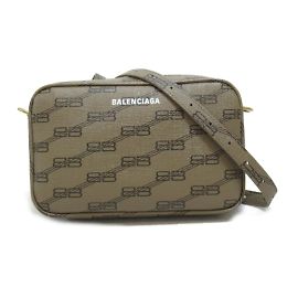Bolsa para câmera em lona com monograma Balenciaga BB Marrom