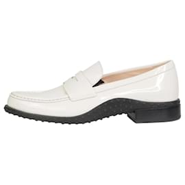 Tod's-Cream patent loafers - size EU 38-Cream