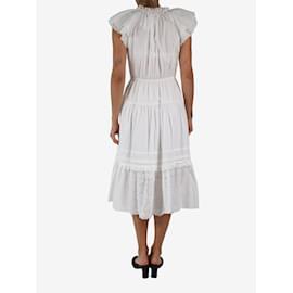 Ulla Johnson-White broderie anglaise midi dress - size US 4-White