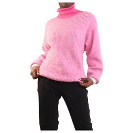 Ganni Jersey rosa de cuello alto - talla S Rosa
