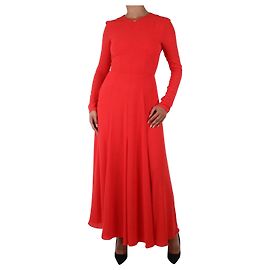 Philosophy Di Alberta Ferretti Rotes, langärmliges Maxikleid – Größe UK 8 Rot