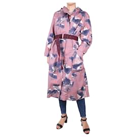 Isabel Marant Etoile-Casaco estampado roxo com cinto - tamanho FR 36-Roxo
