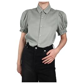 Ba&Sh-Green short-sleeved shirt - size UK 10-Green