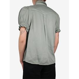 Ba&Sh-Green short-sleeved shirt - size UK 10-Green