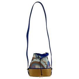 Emilio Pucci Borsa a secchiello stampata blu Blu