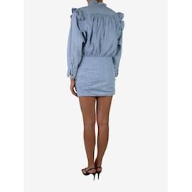 Isabel Marant Etoile-Blue denim ruffled dress - size FR 36-Blue