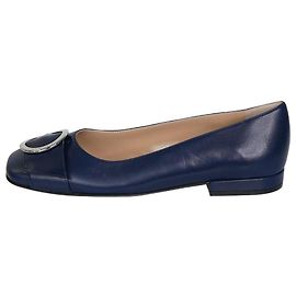 Sergio Rossi Navy flats with squared toe - size EU 37 Navy blue