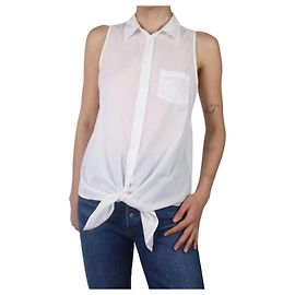 Equipment Camisa blanca de algodón sin mangas - talla S Blanco