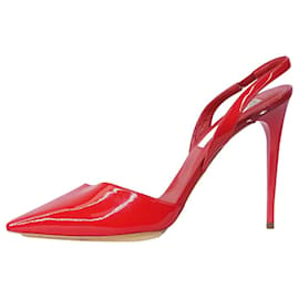 Stella Mc Cartney-Tacones rojos de charol con tira trasera y punta en punta - Talla UE 40-Roja