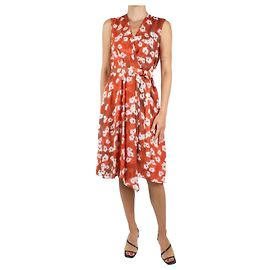 Dorothée Schumacher Robe midi florale sans manches orange - taille UK 12 Orange