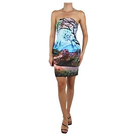 Mary Katrantzou Robe bustier imprimé paysage multicolore - taille UK 8 Multicolore
