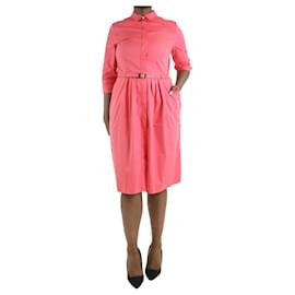 Autre Marque-Pink belted shirt dress - size IT 46-Pink