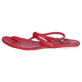 Alexander Mcqueen Sandales plates à brides rouges - taille EU 40 Rouge