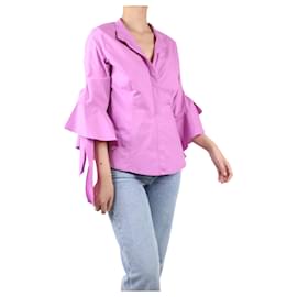 Autre Marque-pink/lilac long-sleeved shirt  - size UK 12-Pink