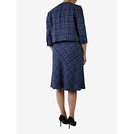 Autre Marque-Blue tweed jacket and skirt set - size UK 10-Blue
