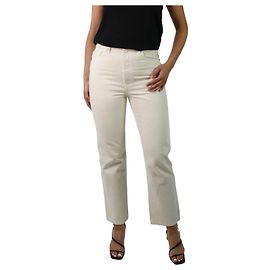 Khaite Calça jeans reta creme - tamanho W28 Cru