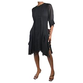 Chloé-Black sheer-sleeved dress - size FR 42-Black
