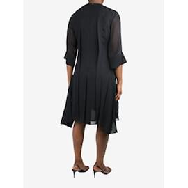 Chloé-Schwarzes Kleid mit transparenten Ärmeln – Größe FR 42-Schwarz