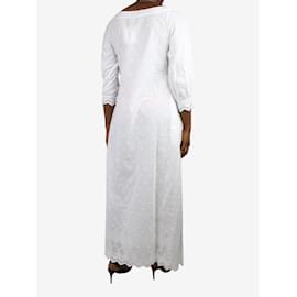 I.D. Sarrieri-White embroidered dress - size L-White
