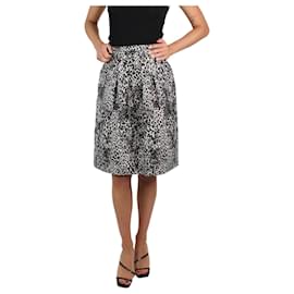 Autre Marque-Black leopard print skirt - size IT 42-Black