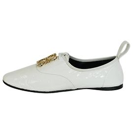 Loewe Derbies Anagram en cuir verni blanc - taille EU 38 Blanc