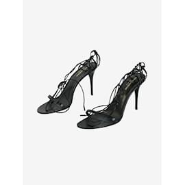 Saint Laurent-Black leather sandal heels - size EU 41-Black