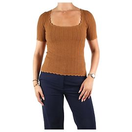 SéZane Top en maille stretch marron - taille S Marron