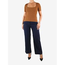 SéZane-Brown stretch knit top - size S-Brown