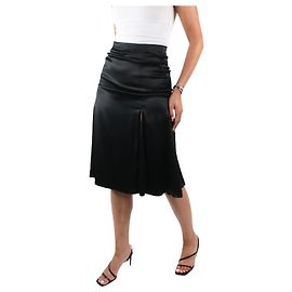 Blumarine Saia de seda preta - tamanho IT 42 Preto