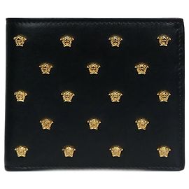 Versace Black La Medusa bifold wallet Black