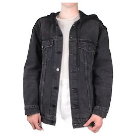 Alexander Wang Black hooded denim jacket - size S Black
