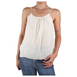 Pomandère Top creme sem mangas - tamanho UK 8 Cru