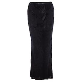 Issey Miyake-Maxi lace skirt-Black