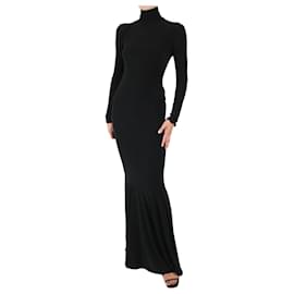 Norma Kamali-Black high-neck maxi dress - size S-Black