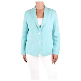 Malo-Blue linen button-up blazer - size IT 44-Blue