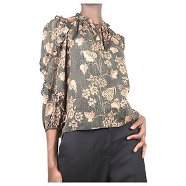 Ulla Johnson Grüne Bluse mit Blumenmuster – Größe UK 6 Grün