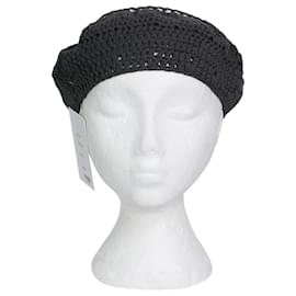 Ganni-Cappello lavorato a maglia berretto grigio-Grigio