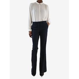 Theory-Navy flared tailored trousers - Size US 2-Navy blue