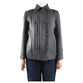 Pleats Please Graue, gefütterte Jacke – Größe 4 Grau