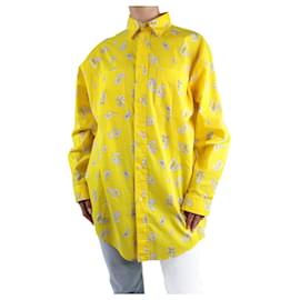 Etro-Camisa amarela com botões e estampa paisley - tamanho M-Amarelo