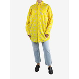 Etro-Camisa amarela com botões e estampa paisley - tamanho M-Amarelo
