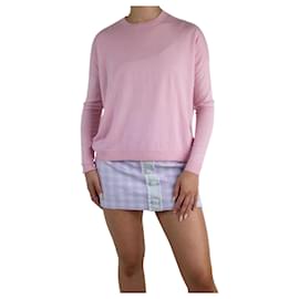 Acne-Suéter de lã com gola redonda rosa - tamanho XS-Rosa