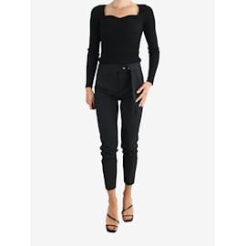 Louis Vuitton-Black slim-leg tailored wool trousers - size FR 36-Black