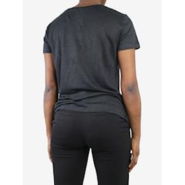 Loro Piana-Black linen short-sleeved top - size IT 44-Black