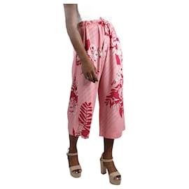 Etro-Pantalón culotte mezcla de seda con estampado floral rosa - talla IT 46-Rosa
