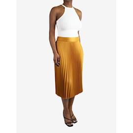 SéZane-Yellow plisse midi skirt - size FR 40-Yellow