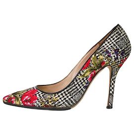 Oscar de la Renta Multi floral houndstooth pumps - size EU 37.5 Multiple colors